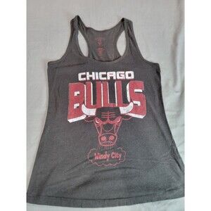NBA womens Chicago Bulls "Windy City" graphic racerback tank top small